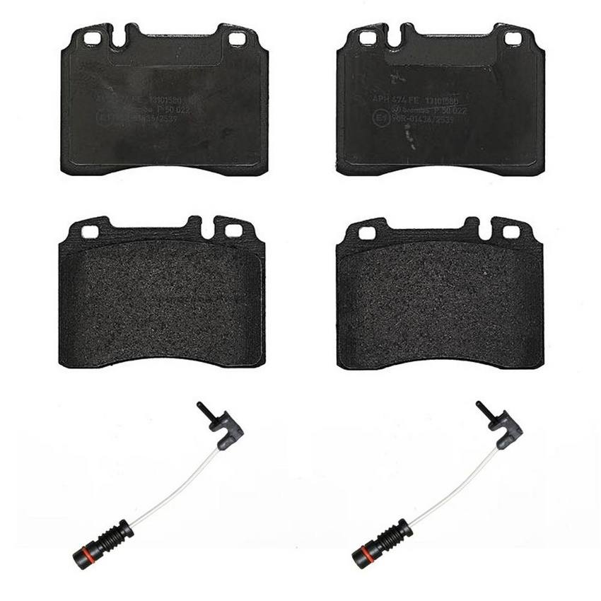 Mercedes Brakes Set Kit - Pads Front (Low-Met) (with Sensors) 005420022041 - Brembo 2259815KIT